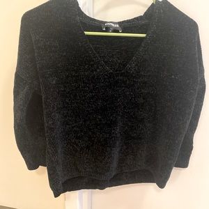 Express black cropped sweater